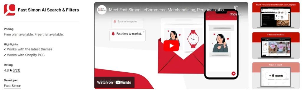 5. Fast Simon AI Search & Filters